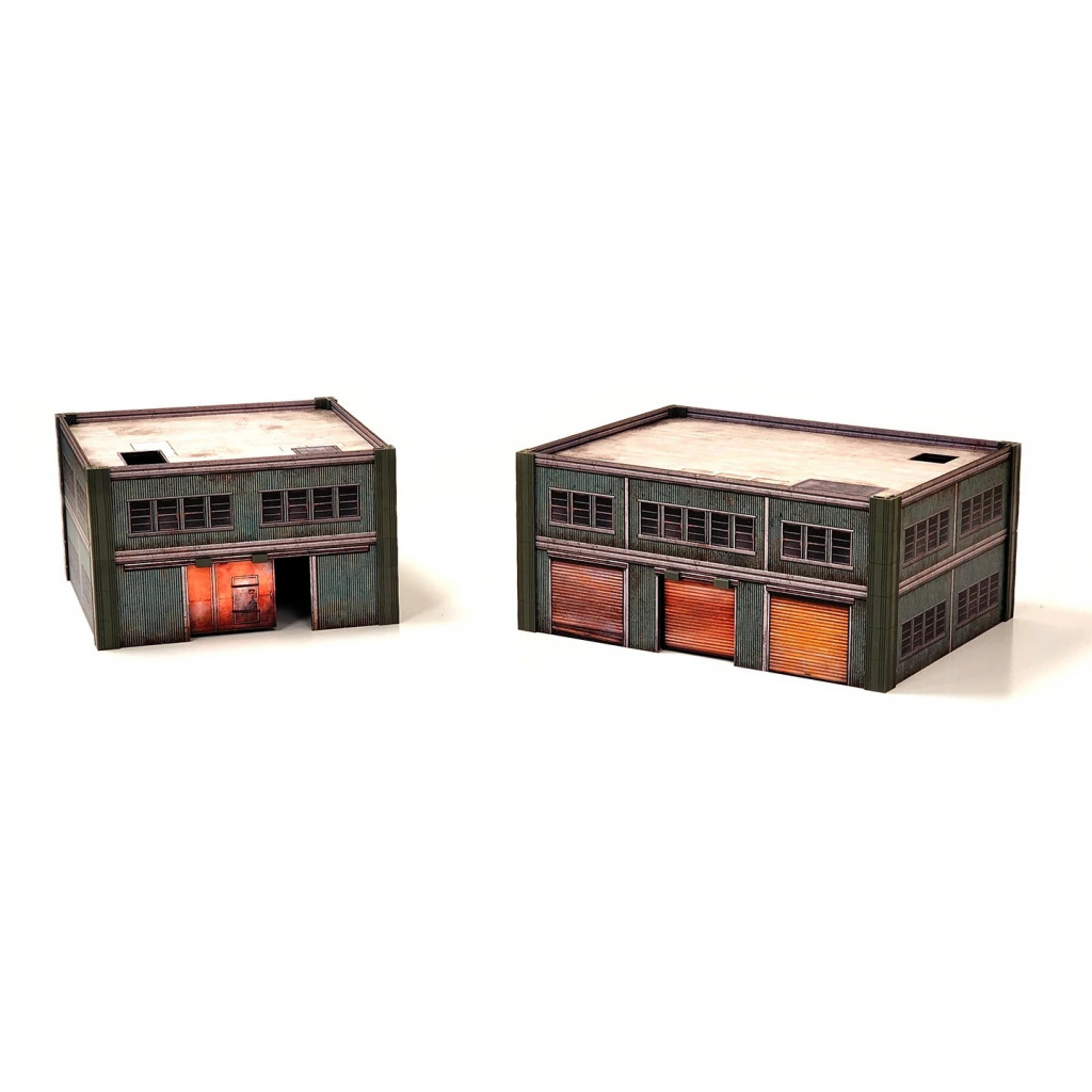 Metropolis Cityscape Medium Square and Large Rectangle Steel Buildings