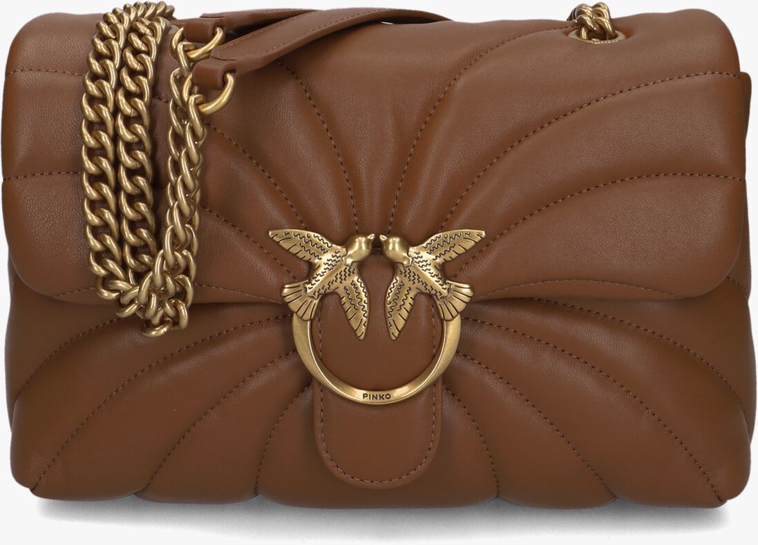 bruine pinko schoudertas love puff classic