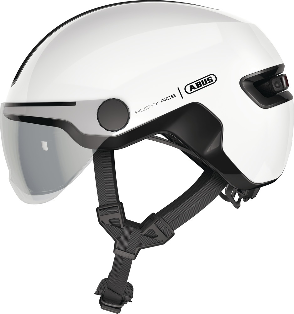 ABUS HUD-Y ACE cykelhjelm LED Shiny White