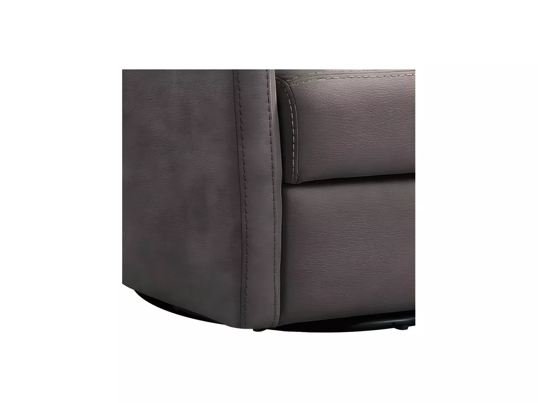 Fauteuil cabriolet pivotant Brun taupé - JACQUES