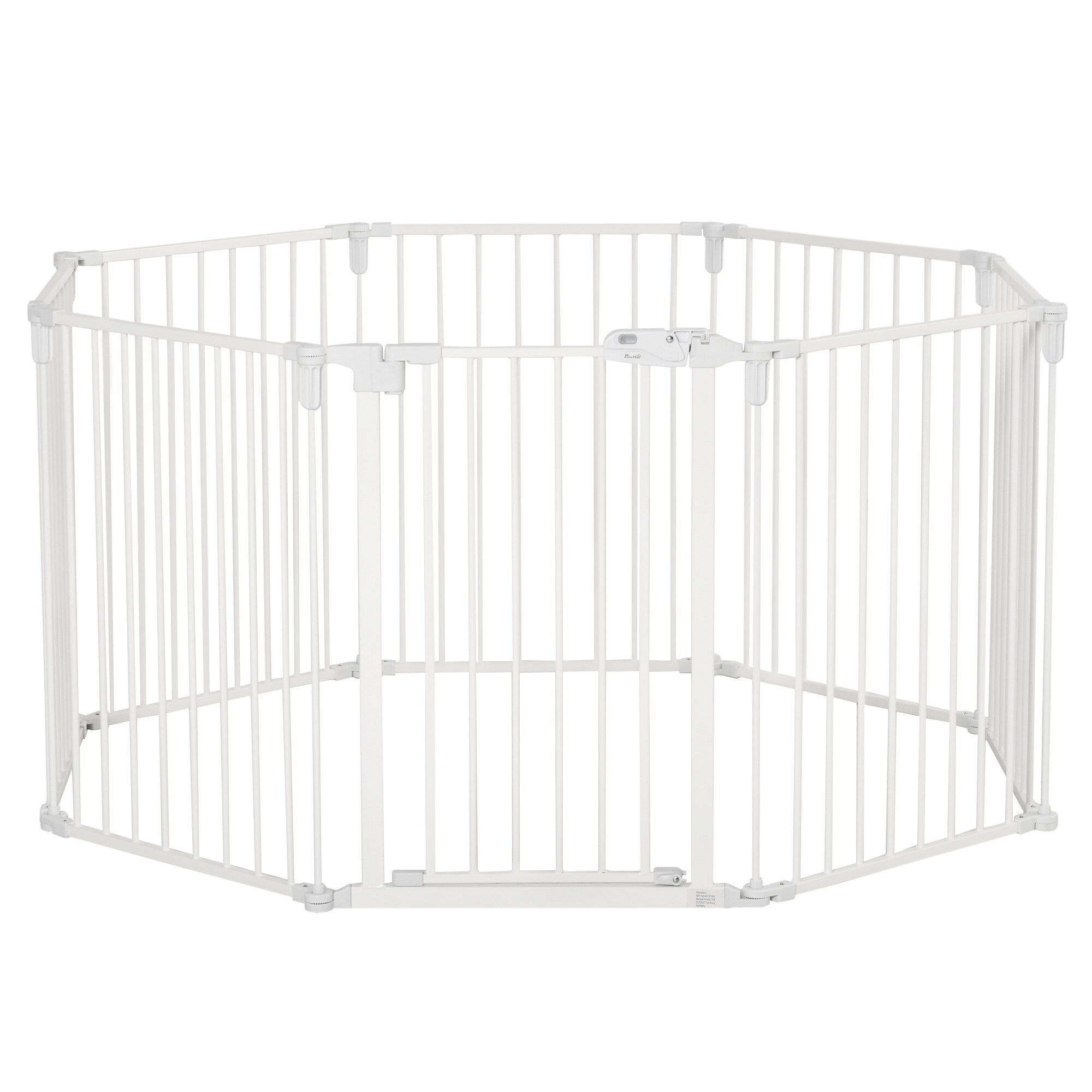 PawHut Hunde Absperrgitter bestehend aus 8 Panelen weiß 482,5L x 2T x 76H cm