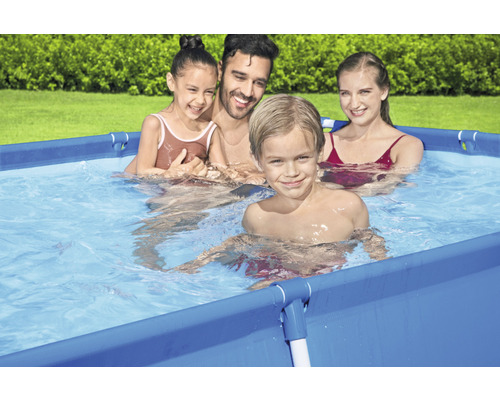 Opzetzwembad Bestway Family rechthoekig 259x170x61 cm zonder accessoires blauw