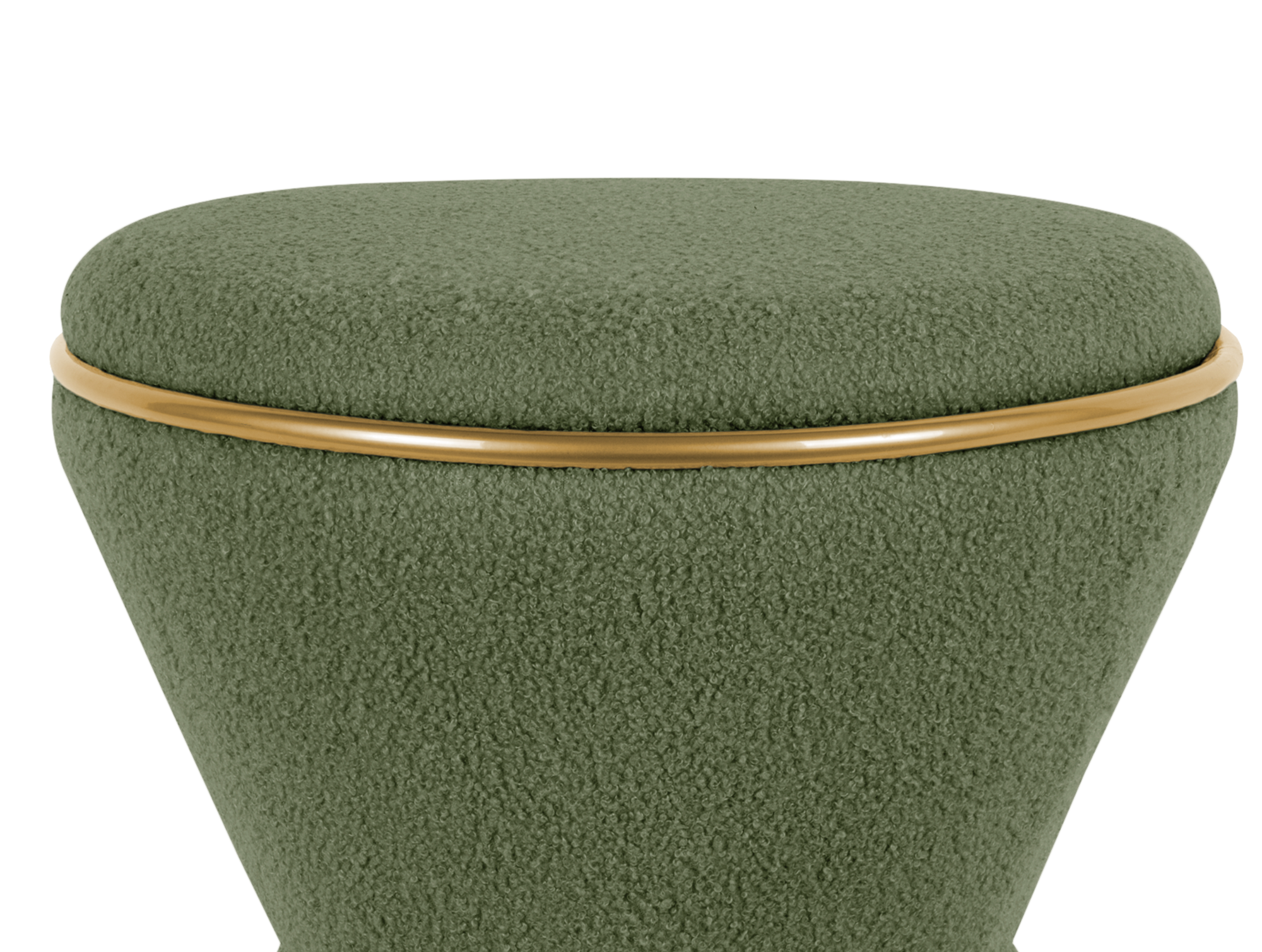 Pouf Gustar teddy curl moss green