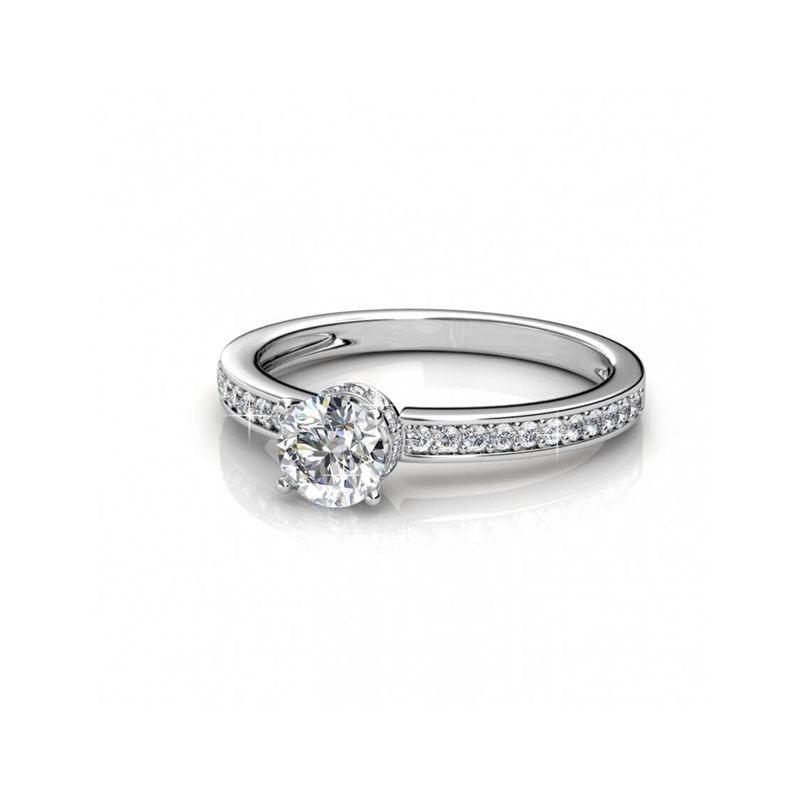 Bague Elise - Argenté et Cristal