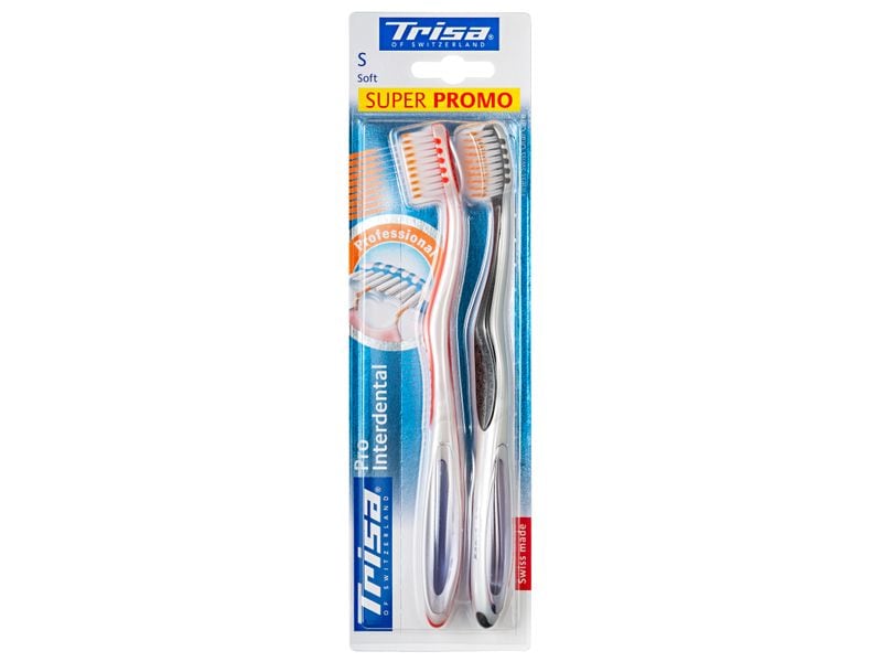 Trisa Handzahnbürste Pro Interdental soft duo, assortiert Interdental-Zahnbürste