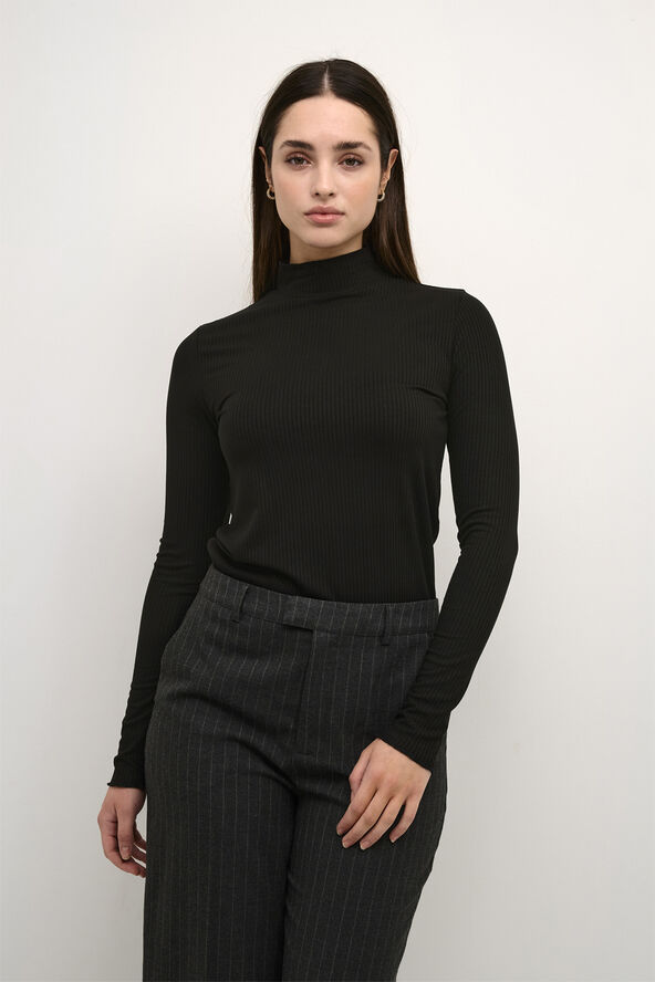 Kaffe KAdrew Turtleneck T-Shirt Black deep