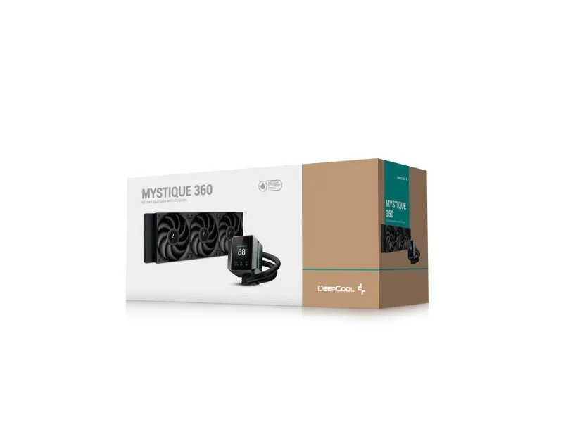 Deepcool Mystique 360 - Processors flydende kølesystem - Radiatorstørrelse: 360 mm - (for: LGA1700, LGA1200, LGA1150, LGA1151, LGA1155, AM4, AM5) - kobberbase - 120 mm - sort