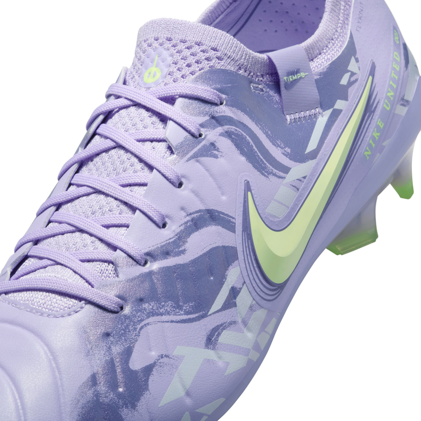 Nike Tiempo Legend 10 Elite Gras Voetbalschoenen (FG) Lichtpaars Lichtgeel