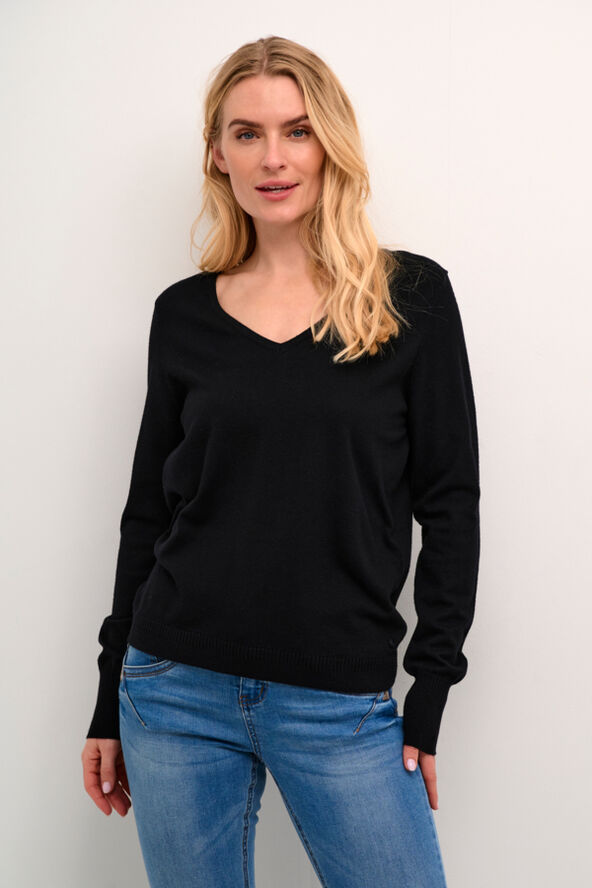 Cream CRDela Knit Pullover Pitch black