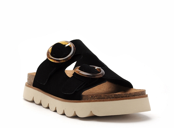 No name mules et sabots plats femme sandy slap noir