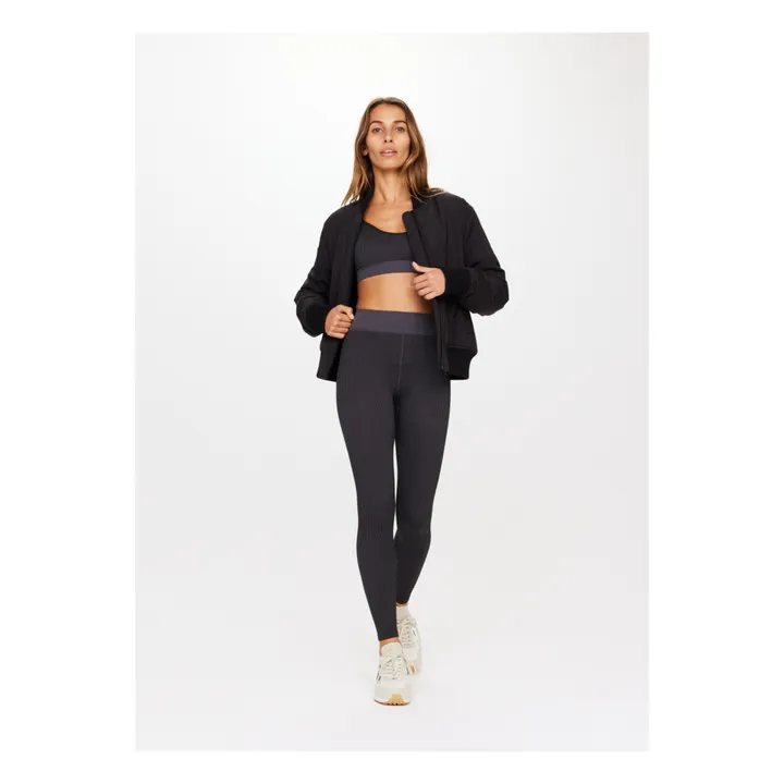 The Upside Brassière Côtelée Seamless Zahra | Noir