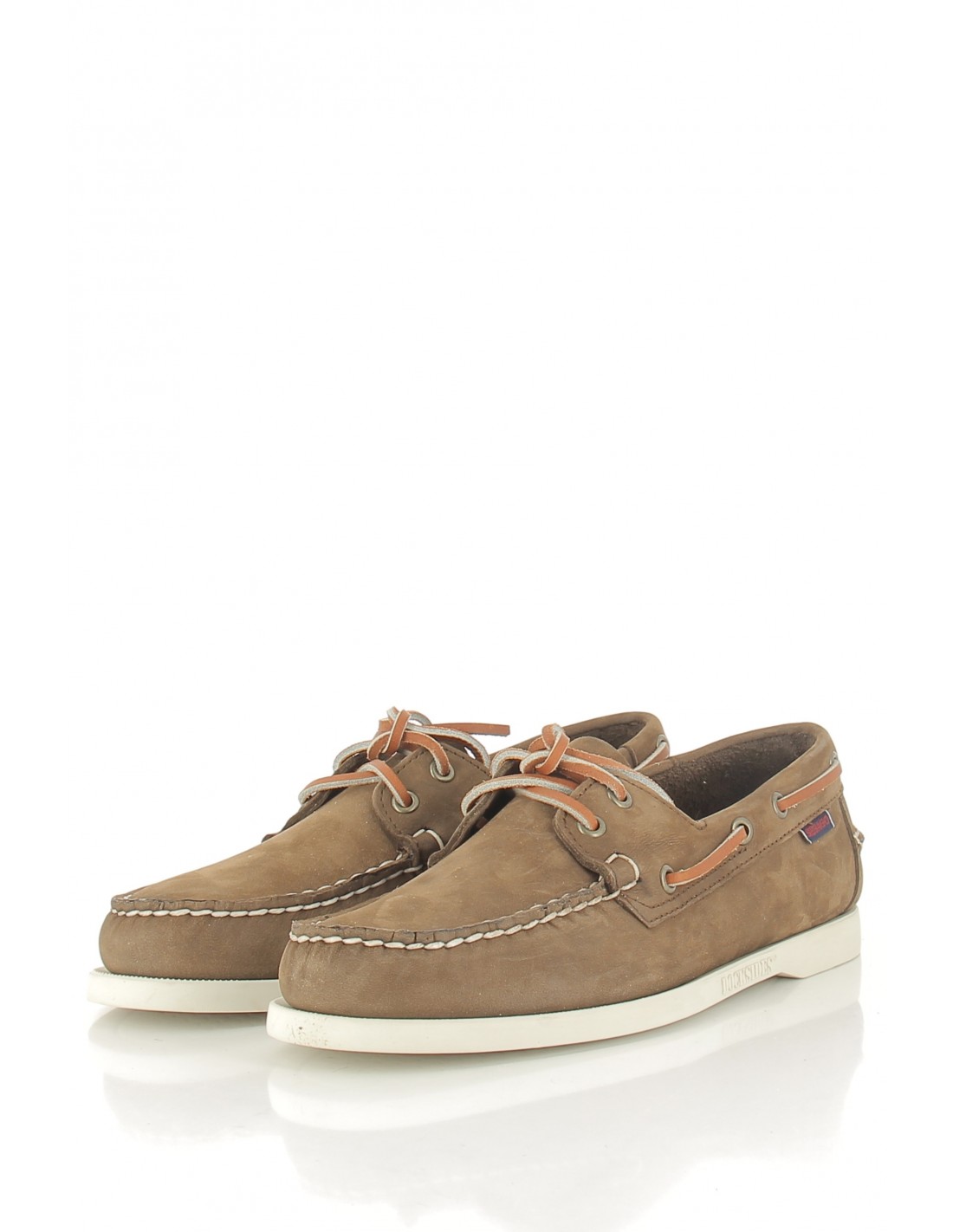 sebago Mocassins bateaux homme docksides portland nubuck  marron