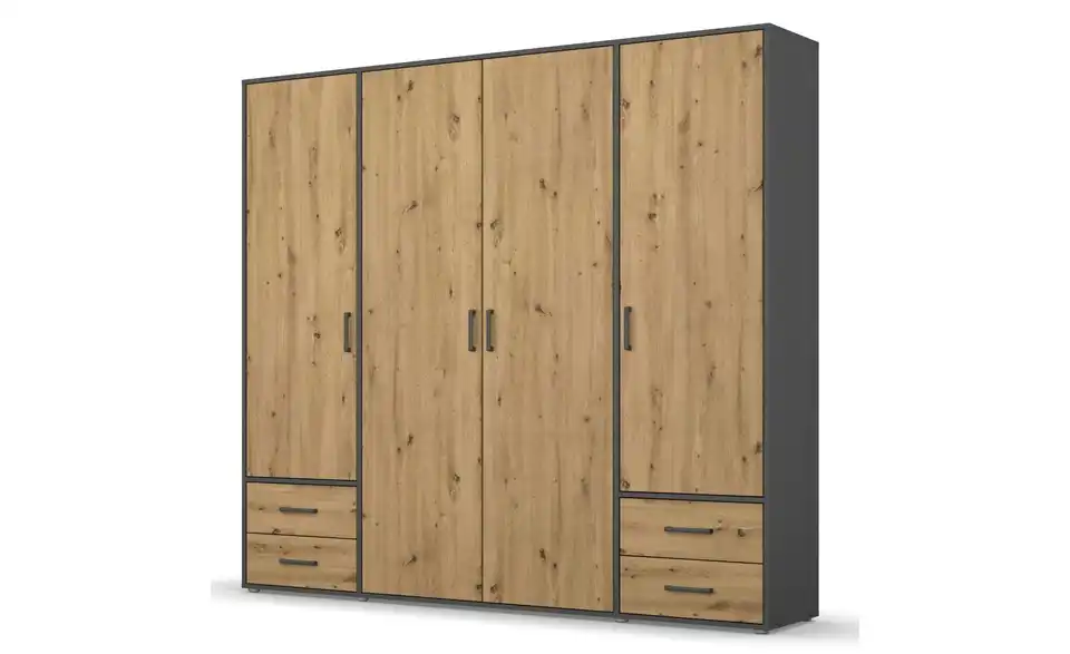 Drehtürenschrank Absetzung: Grau 187 cm 4 Stück