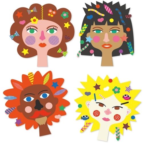Djeco knutselset creëren met stickers - kapper