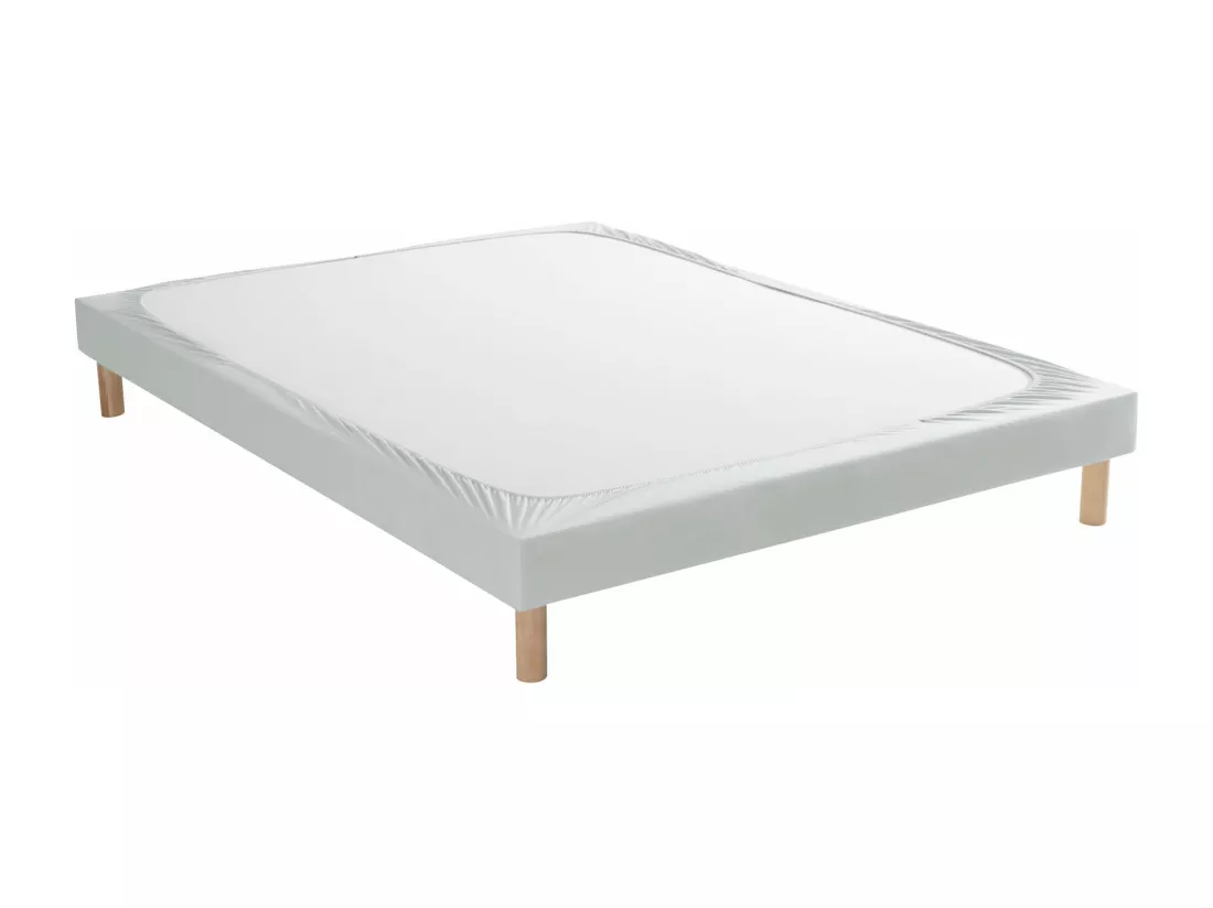Cache-sommier coton jersey gris 80x200