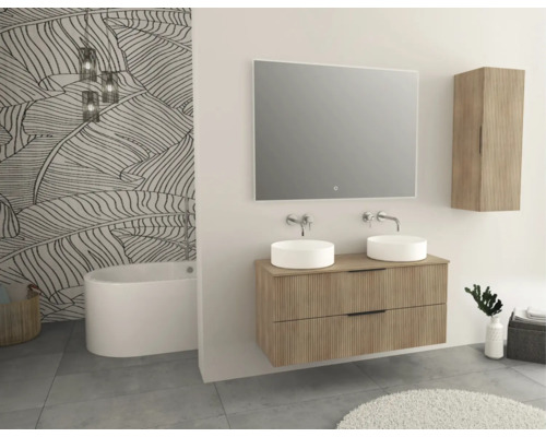 Jungborn QUATTRO/SEDICI hoge kast, BxHxD 35 x 100 x 35 cm, frontkleur tabakseiken mat, 55717