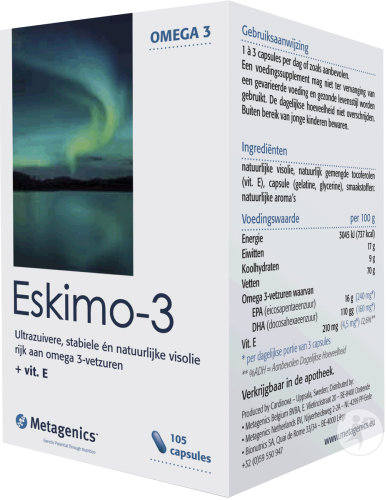Metagenics Eskimo-3 Oméga 3 Gélules 105x500mg