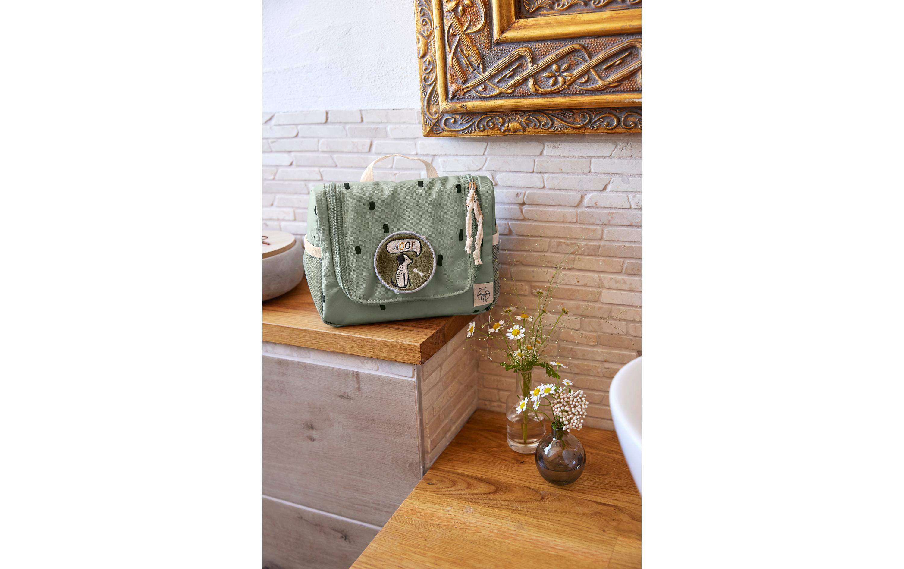 Tasche Mini Waschbeutel Happy Prints Light OliveWasserabweisendes Necessaire für Kinder