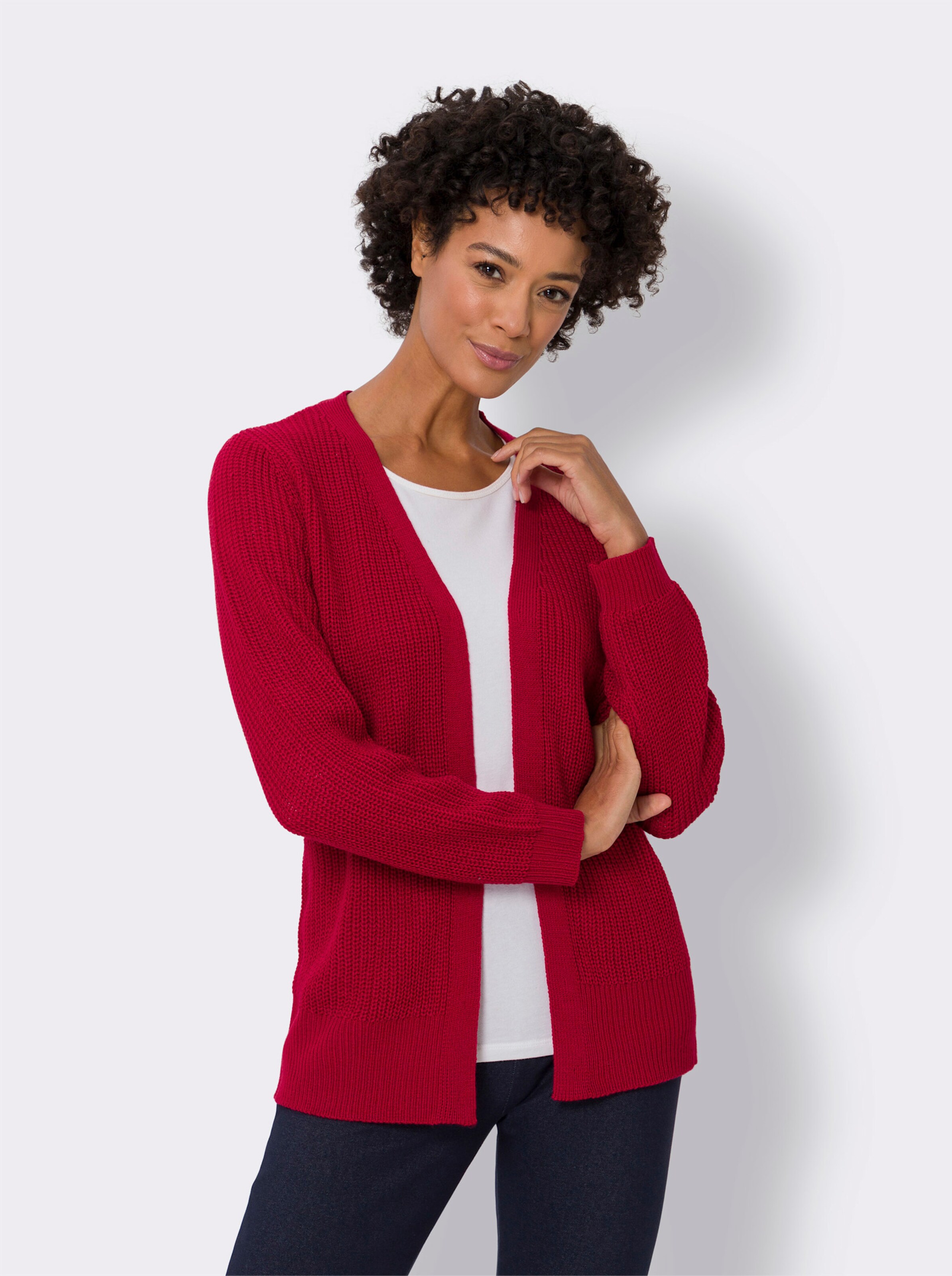 Longstrickjacke