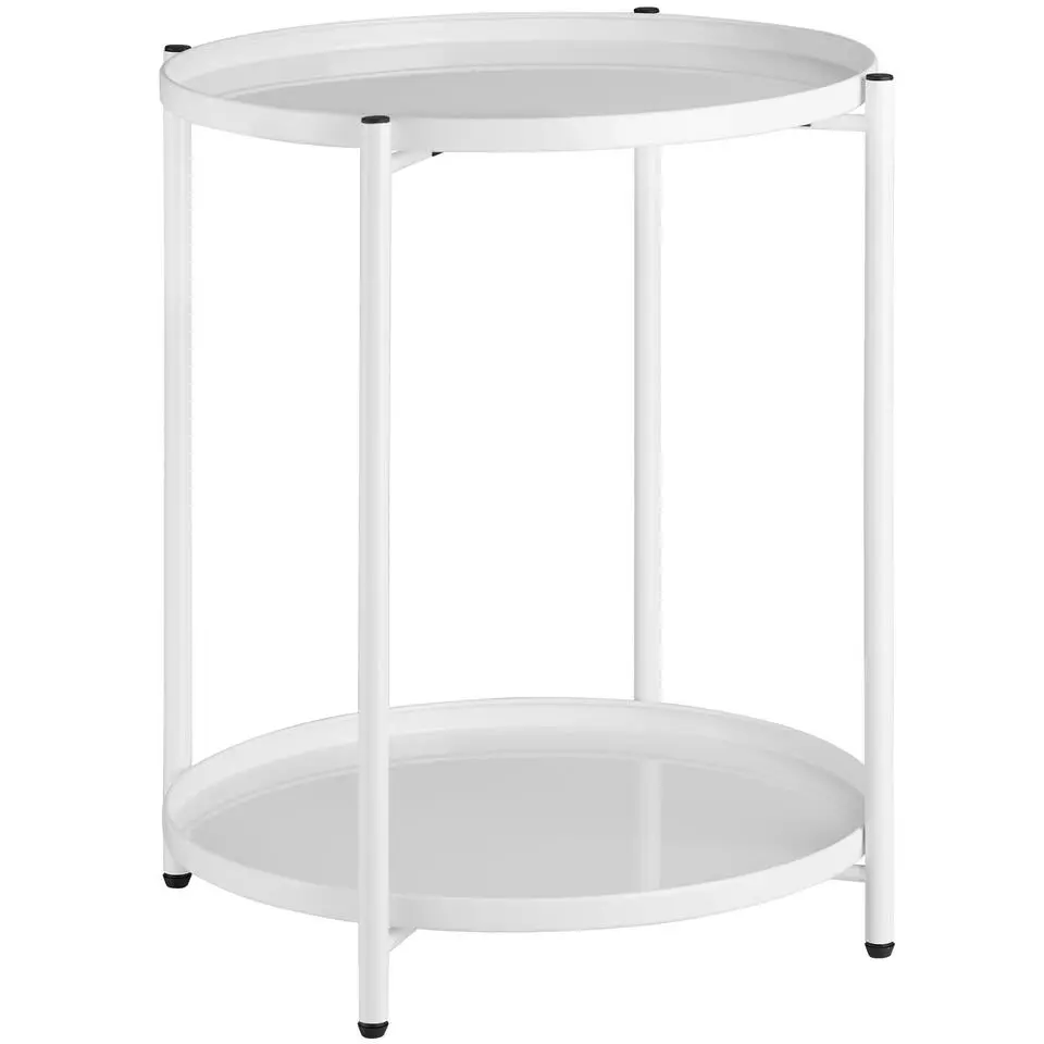 tectake Bijzettafel Oxford 45,5x45,5x53cm, Wit