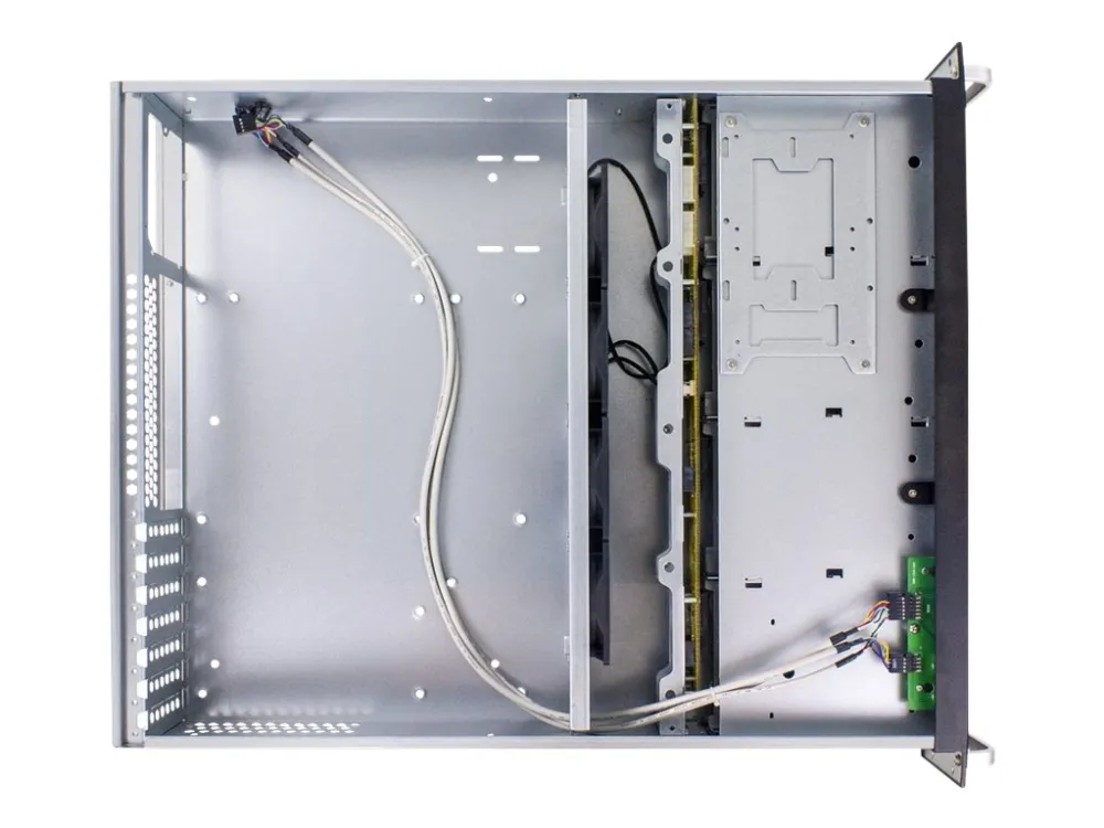 FANTEC SRC-2080X07 - Rack-monterbar - 2U - SSI CEB - SATA/SAS - hot-swap - sort anodiseret aluminium, sølvanodiseret aluminium - USB