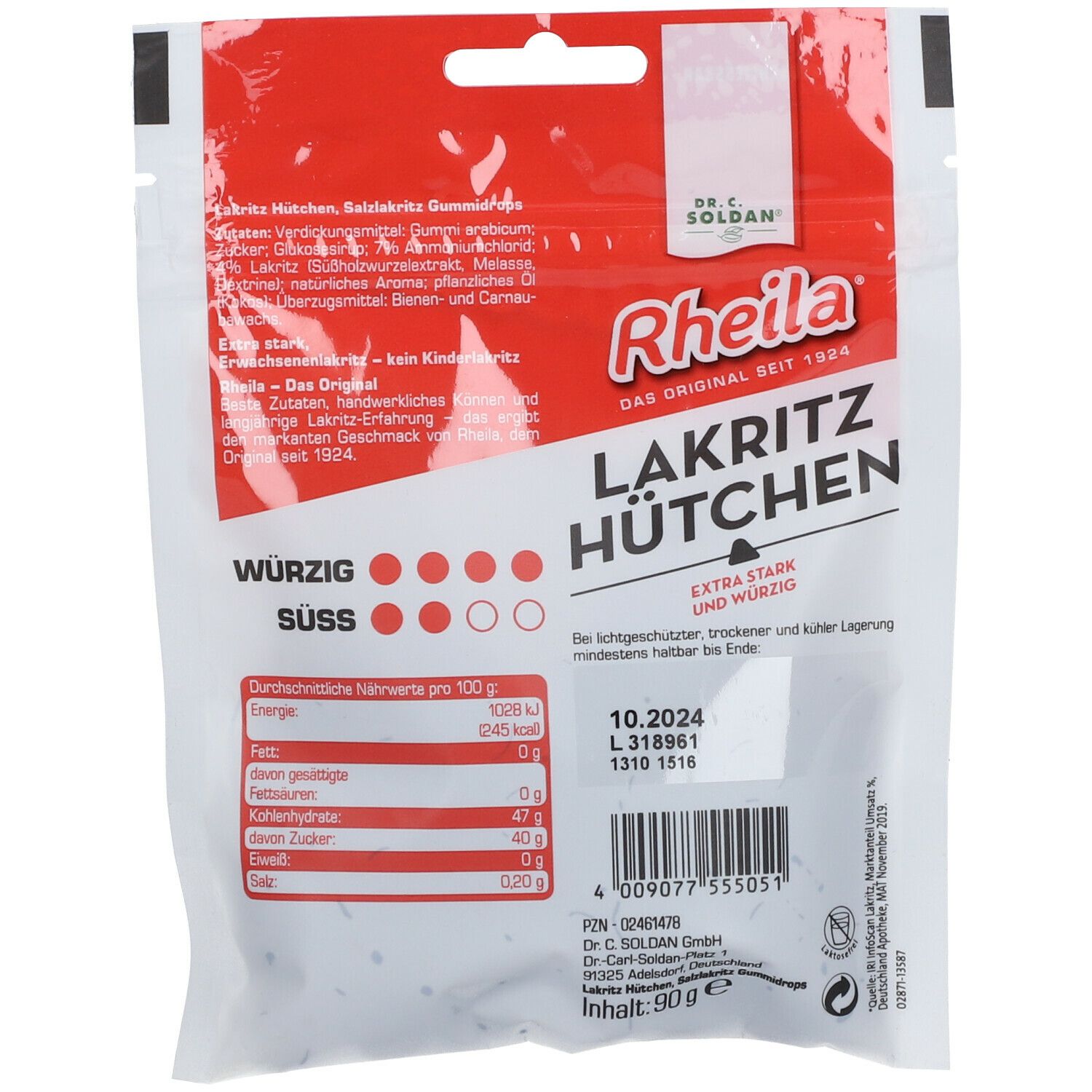 Rheila® Lakritz Hütchen zuckerhaltig