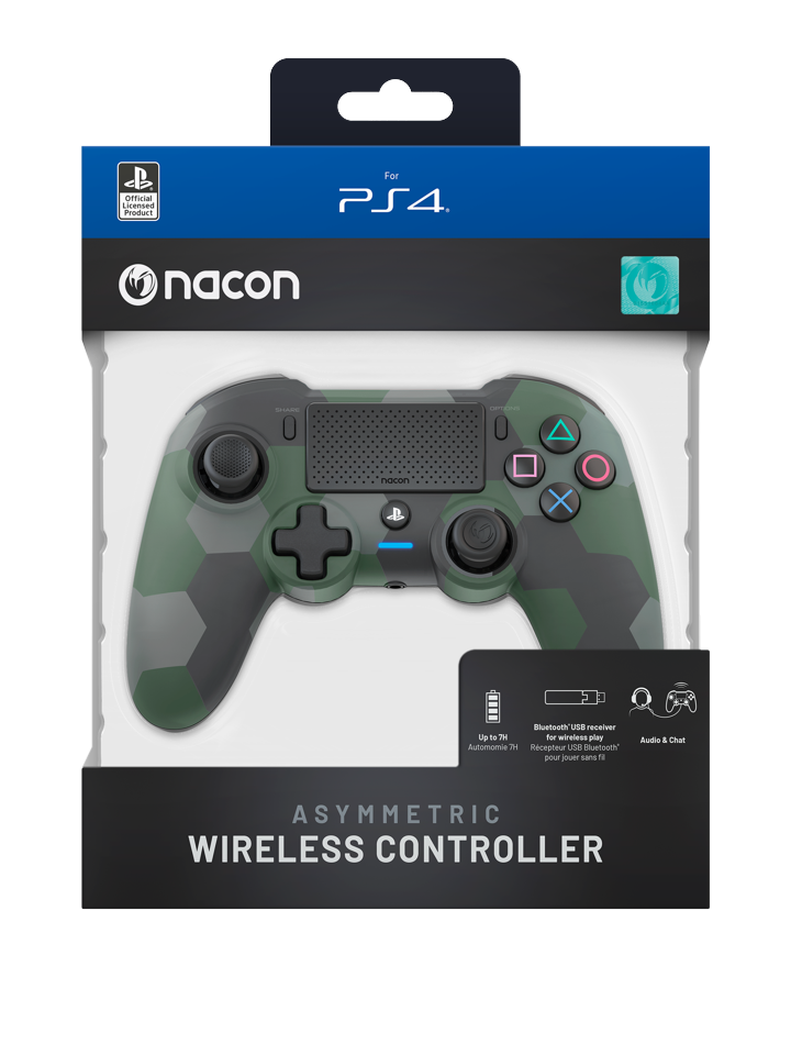 Nacon Wireless Dualshock 4 V2 Controller Asymmetric Camo Green (PS4)- PlayStation 4