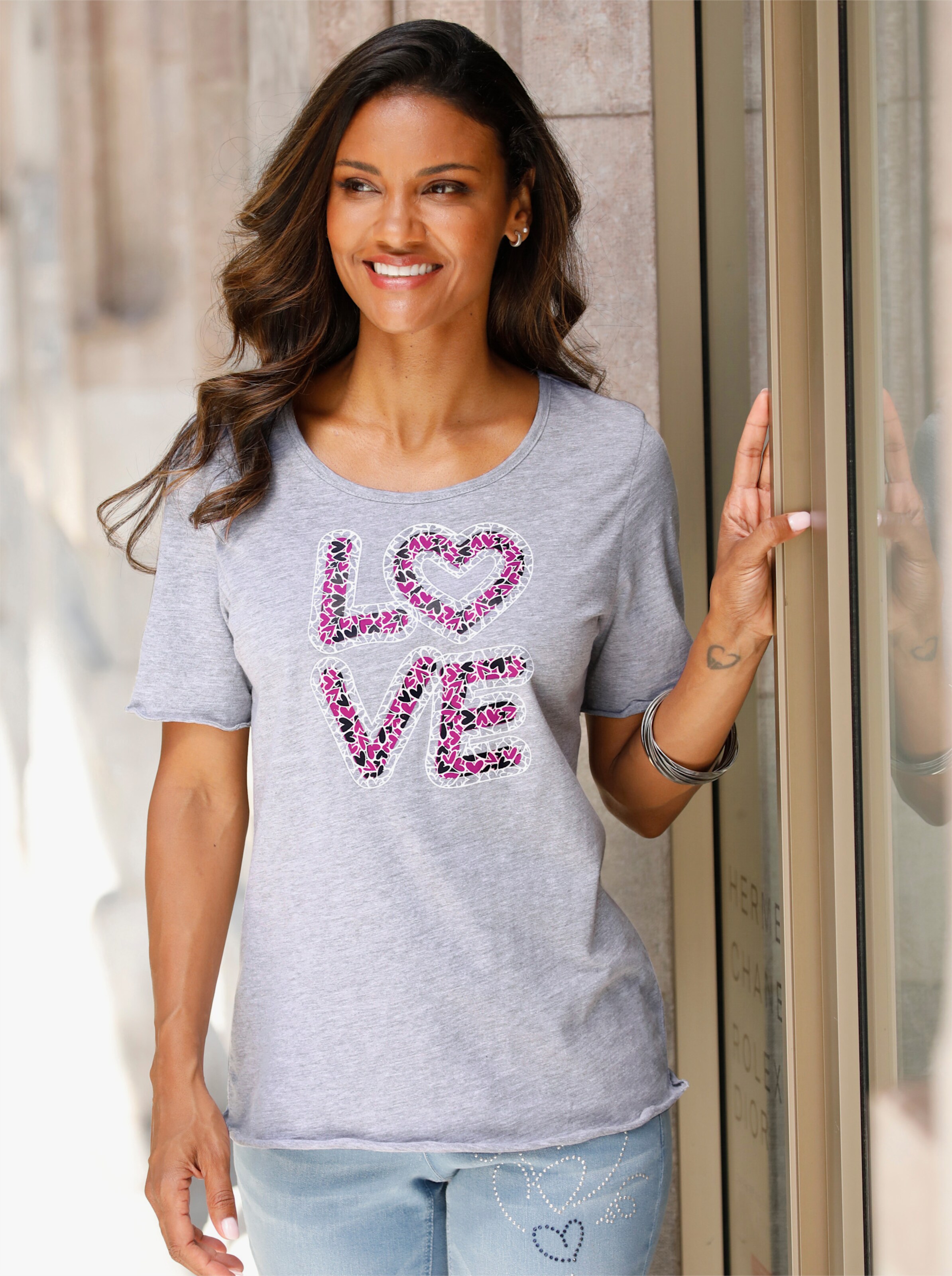 Kurzarmshirt mit LOVE-Print