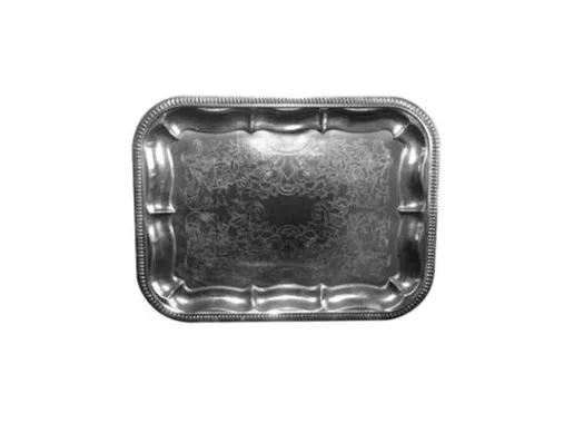 Serveringsfad 31x41 cm Rektangulær Sølvblik,48 stk/krt