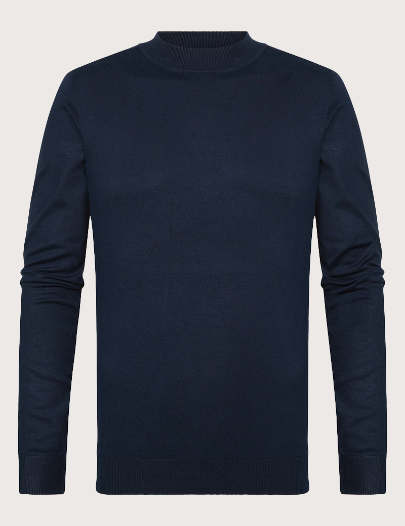 PETROL IND TRICOT HOMME COL CHEMINÉ BASIQUE MARINE