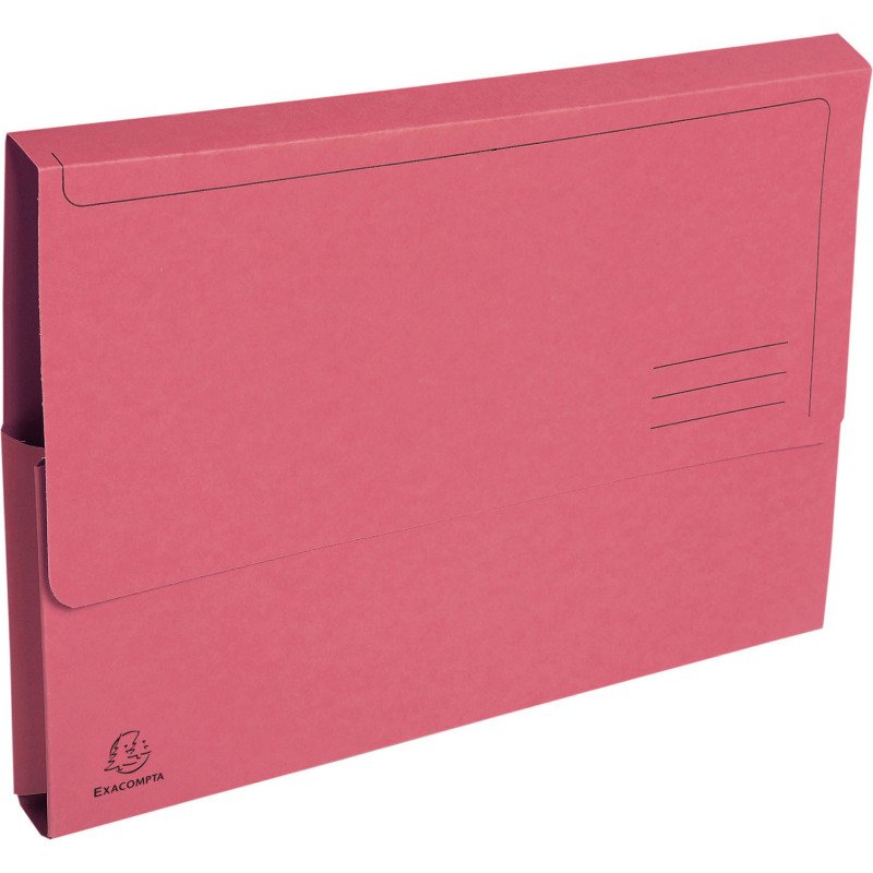 Chemise pochette Forever à soufflet carte Exacompta 24 x 32 cm couleurs assorties - Paquet de 25