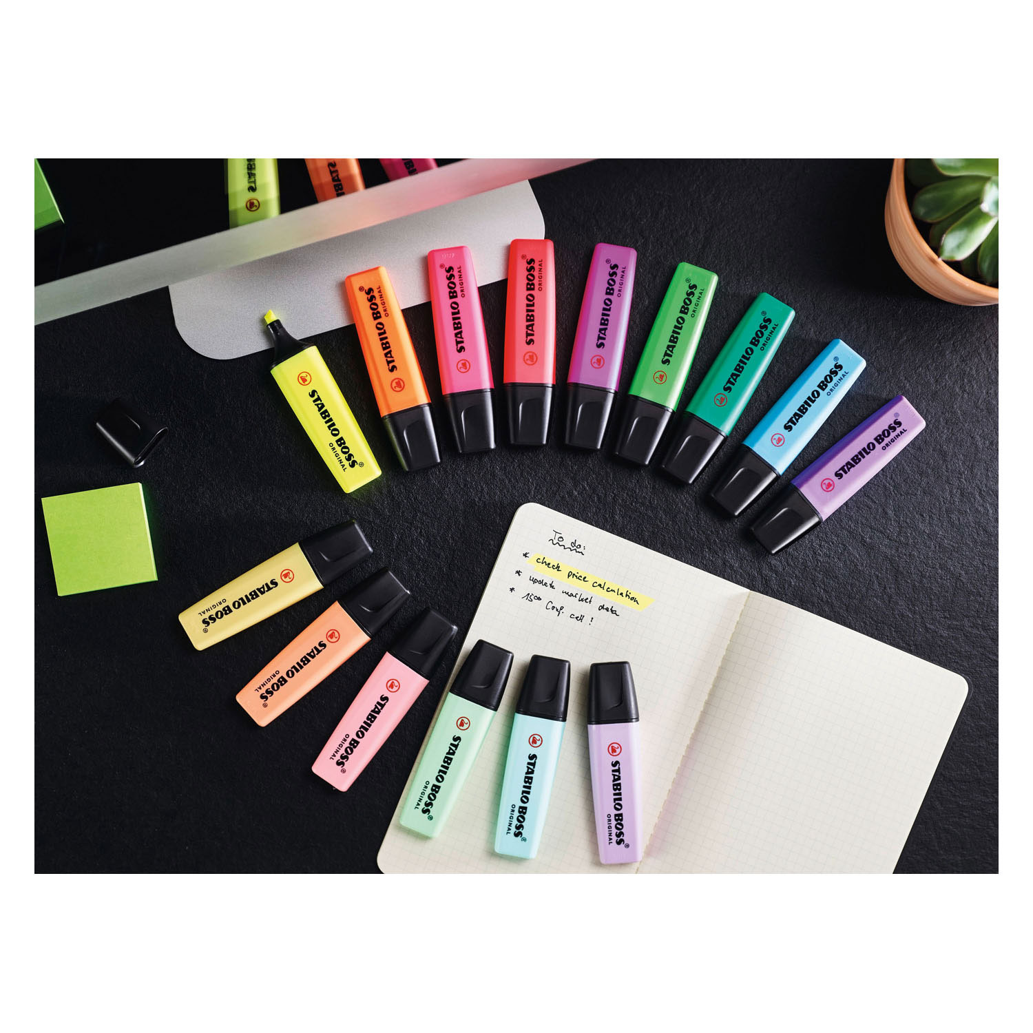 STABILO BOSS ORIGINAL Pastel - Markeerstift - Set 6 Stuks