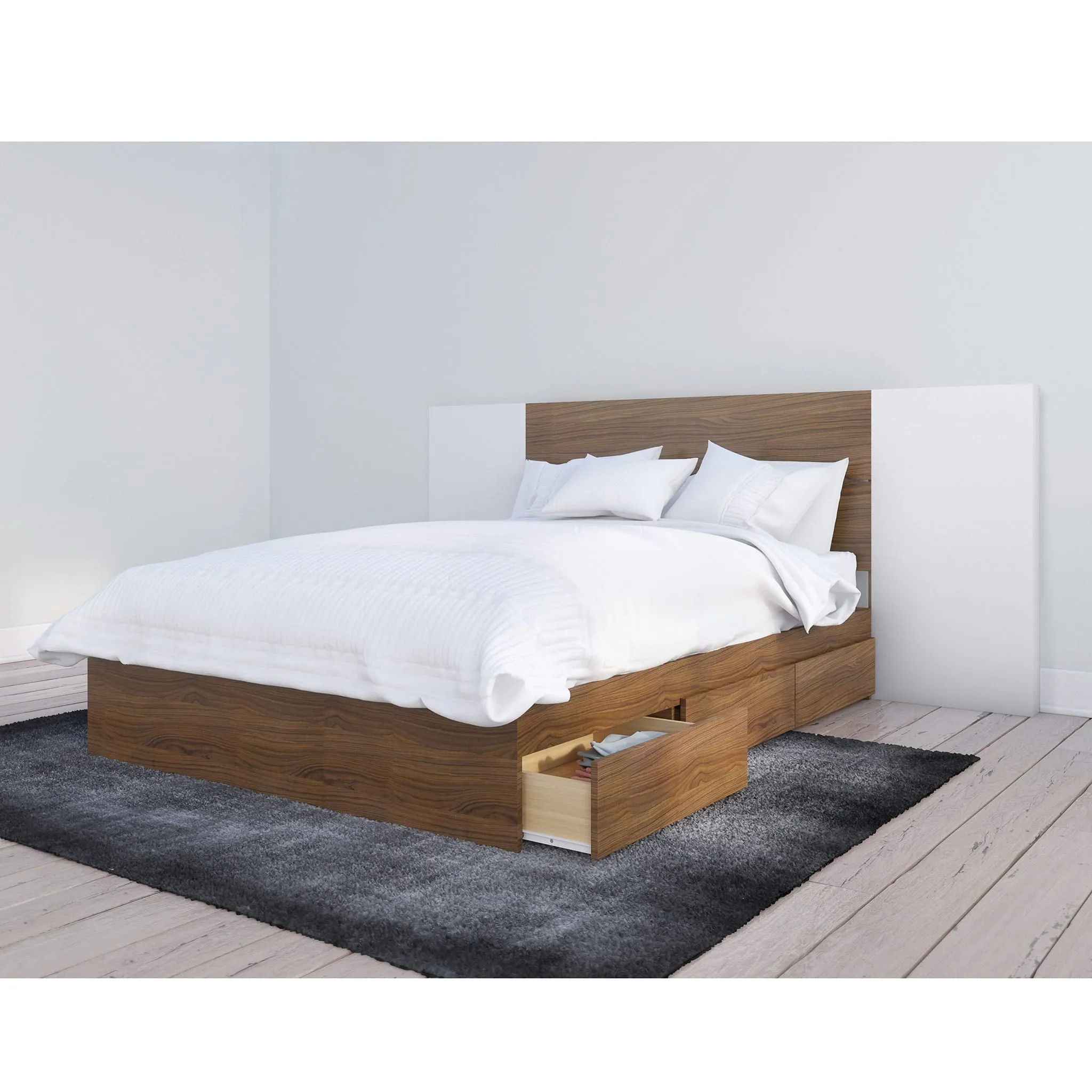 Nexera Extensions de Tête de Lit Alaska Paquet de 2 - Blanc