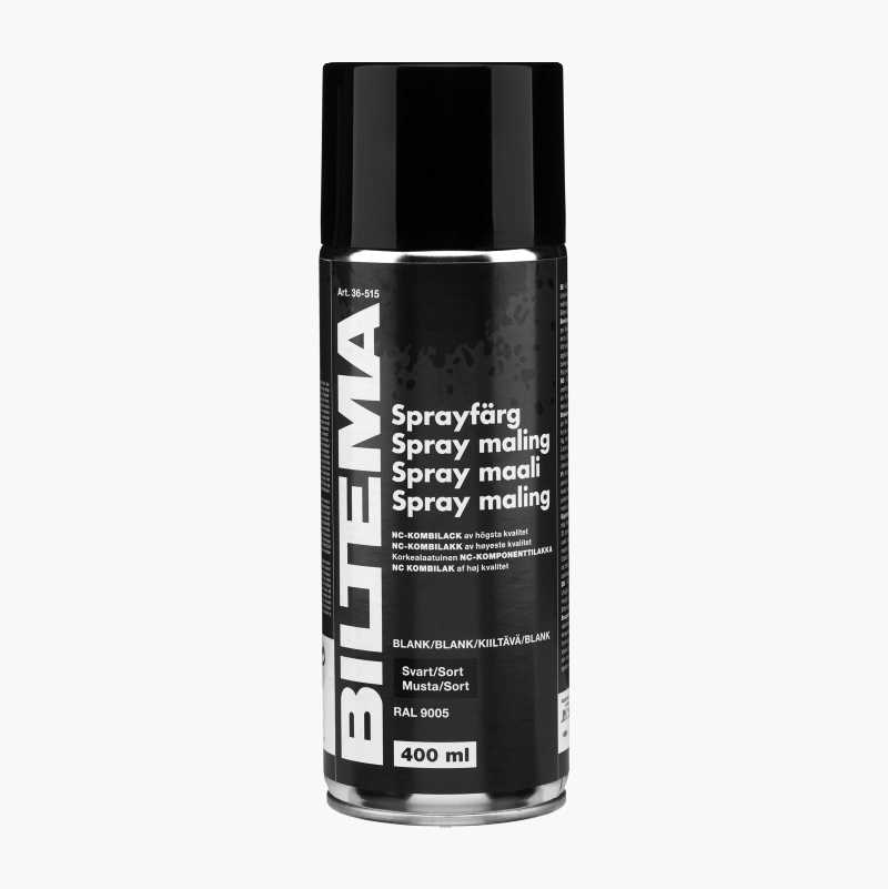 Spraymaling, blank, sort, 400 ml