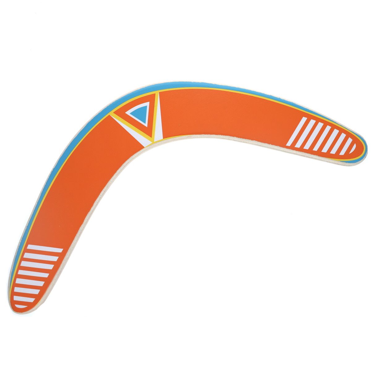 Boomerang orange en bois Mercredi et Patati