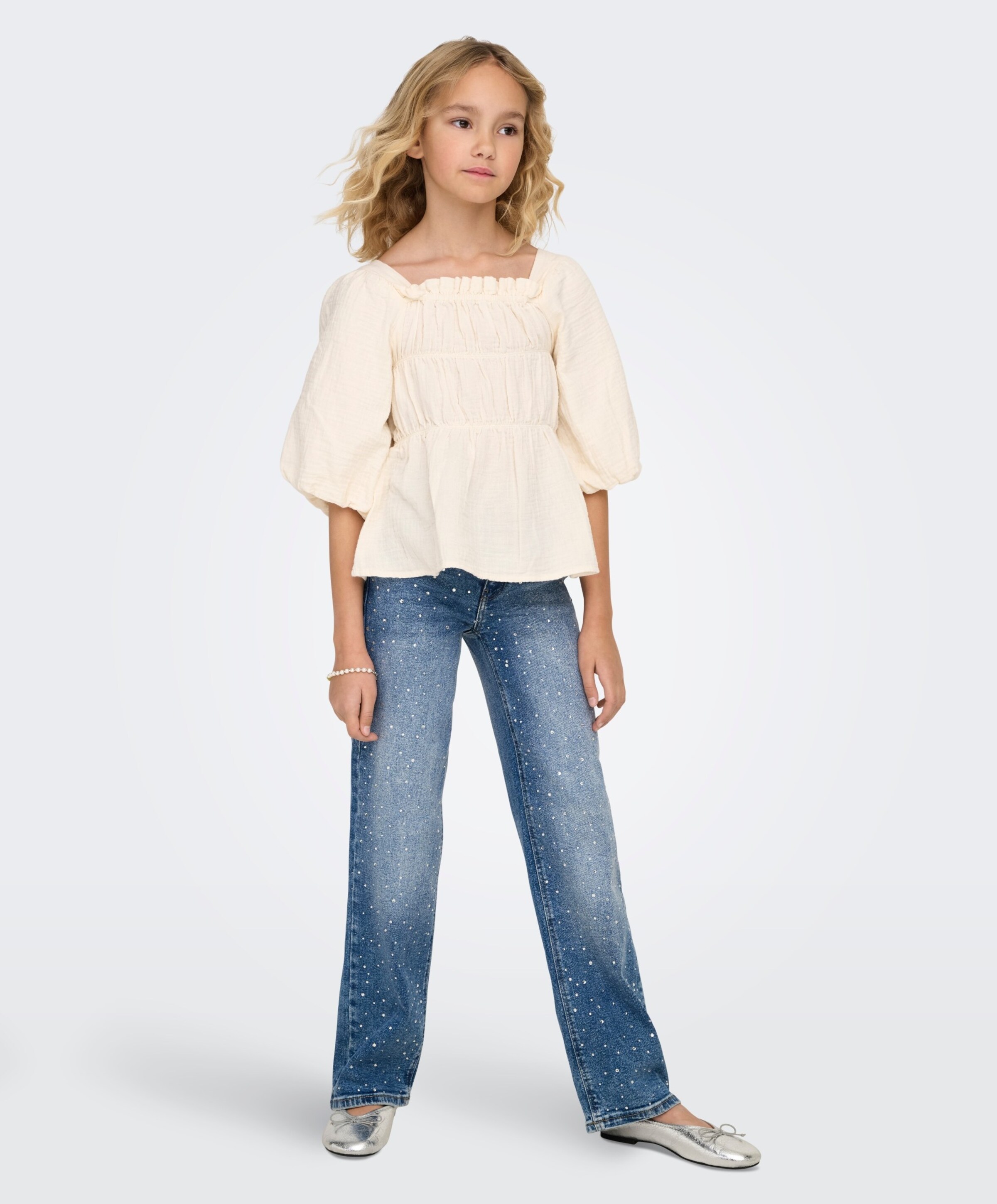 Only KOGJUICY RHS WIDE LEG DNM CRO557 NO meisjes jeans blauw