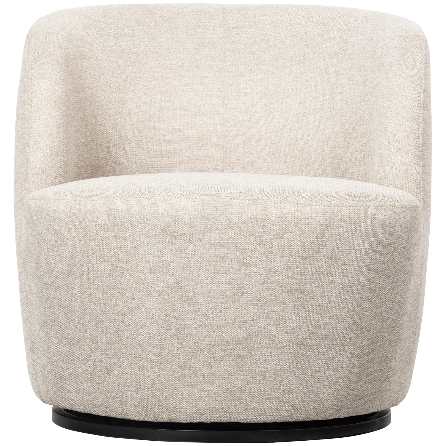 WOOOD Serra Draaifauteuil - Polyester - Off White  - 68x70x77