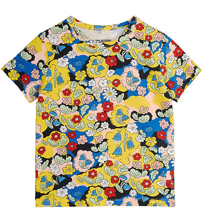 Mini Rodini T-Shirt - Gelb m. Blumen