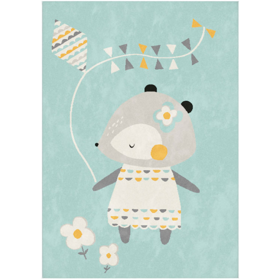 Tapis chambre d'enfant - lily fox - bleu - 120 x 170 cm