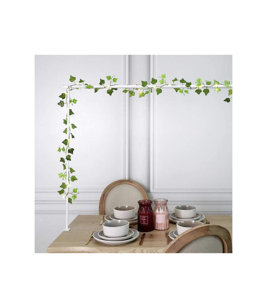 Paris Prix - Guirlande Lumineuse 20 Led feuille 200cm Vert