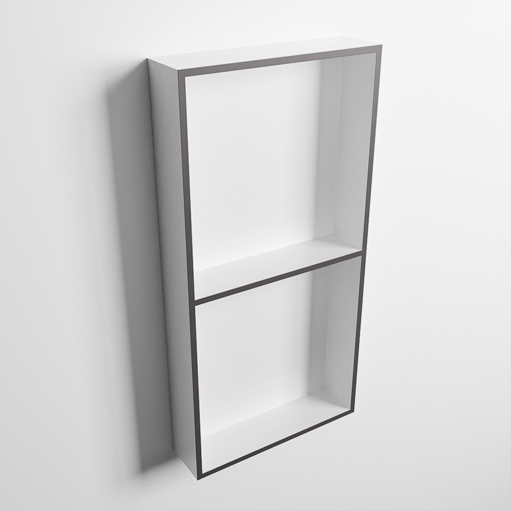 Mondiaz Easy nis 60x30x8cm 2 vakken dark grey/talc