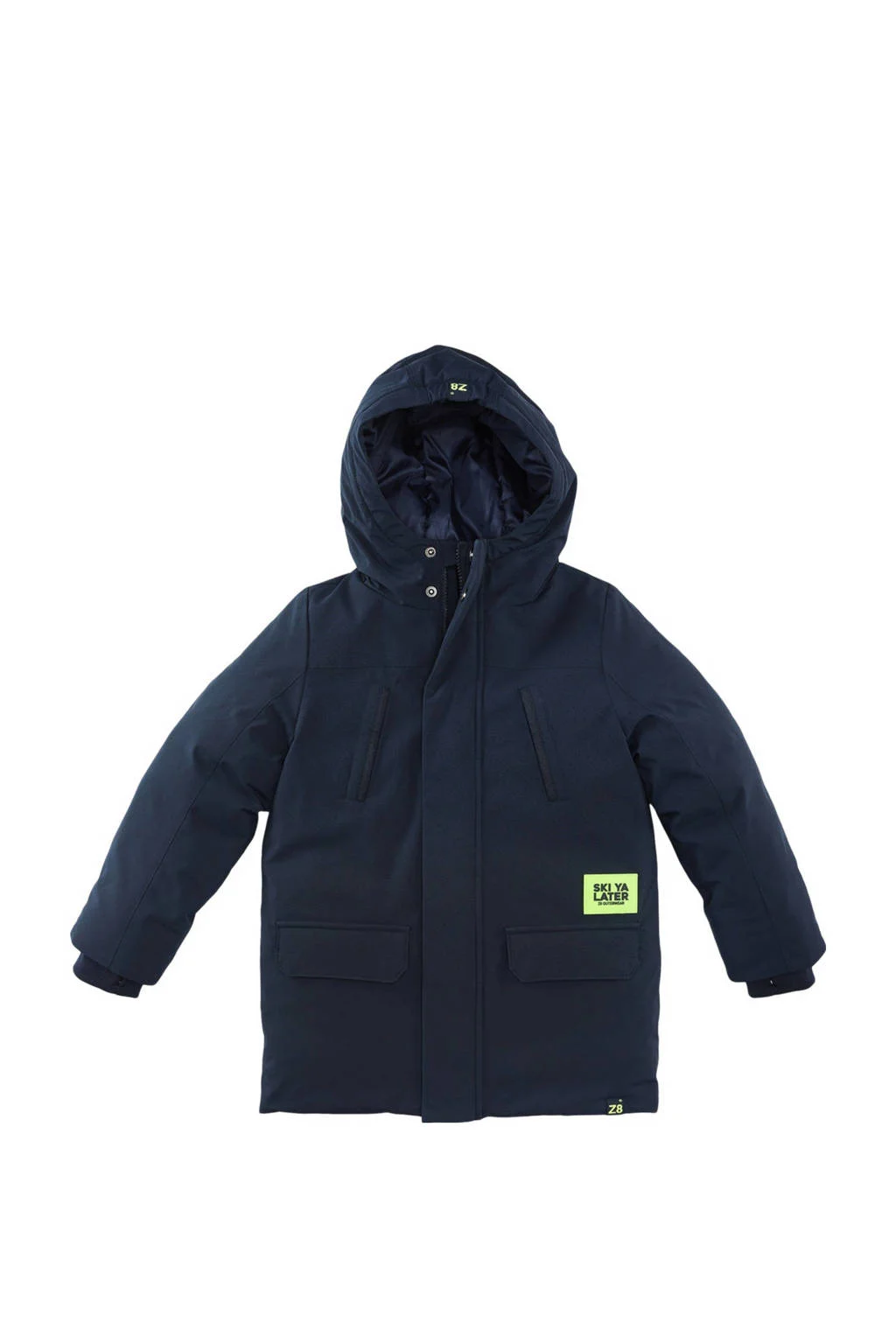 Z8 kids gewatteerde winterjas Leroy donkerblauw