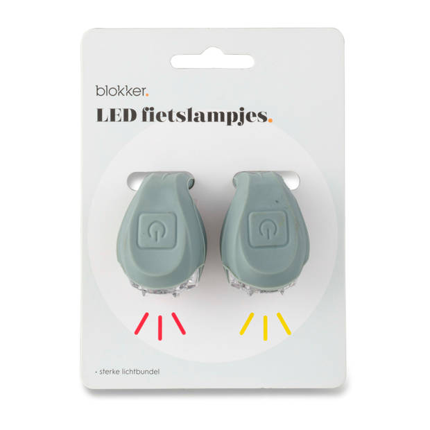 LED Siliconen fietslampjes grey green