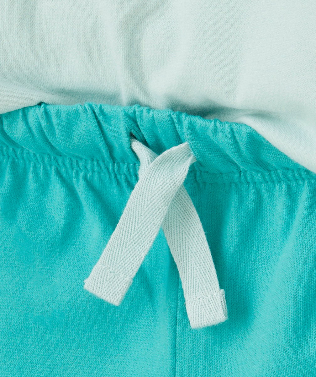 pyjama manches courtes garçon en coton bio vert thème siesta
