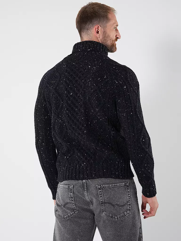 ELEVENTY Rollkragenpullover dunkelblau
