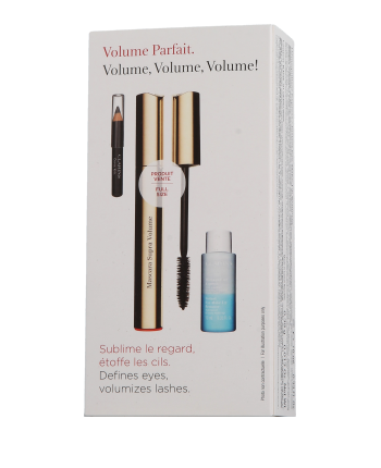 Clarins Mascara Supra Volume Set mit Mini Crayon Khol & Mini Makeup Remover 8ml-10ml-0,39g