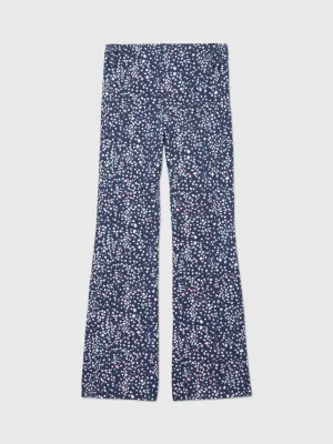 Leggings flare com estampa floral adaptável