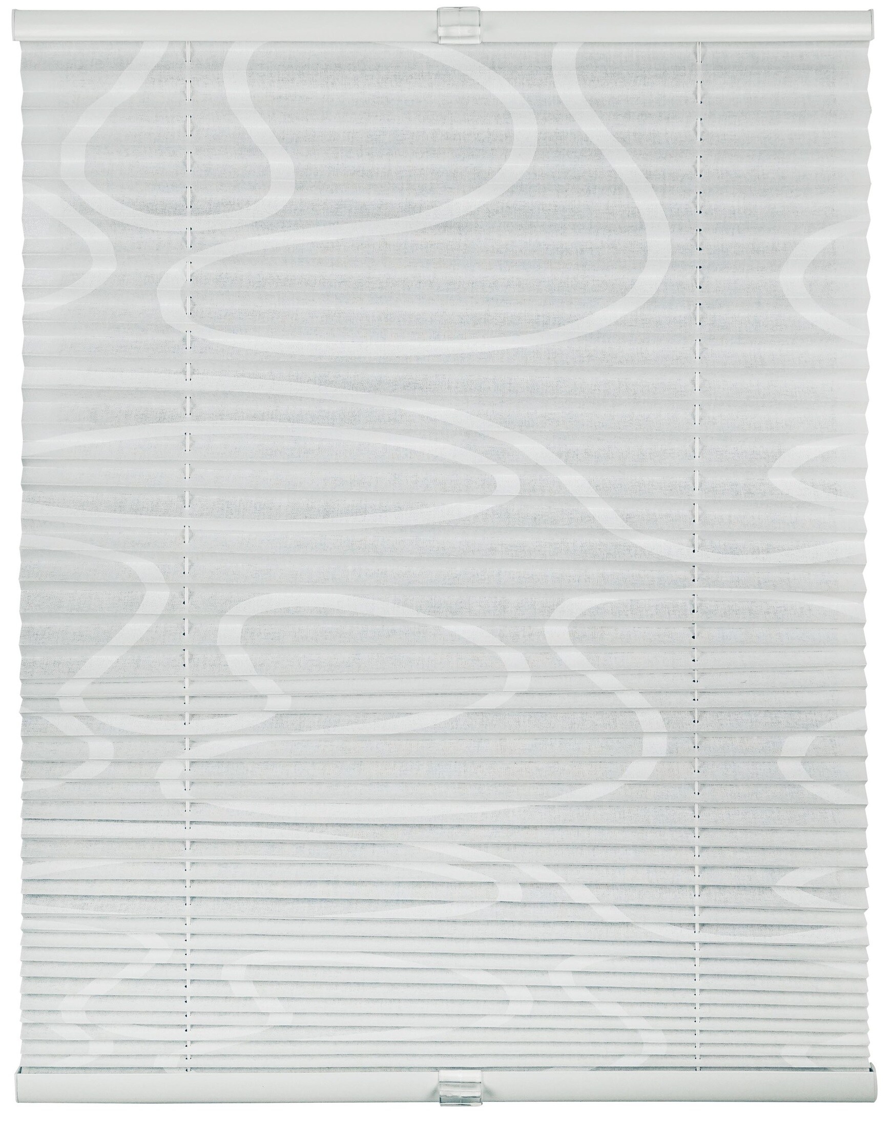 Ondeco Plissee Move ohne Bohren Klemmträger, Sonnenschutz LichtschutzBlickdicht Klemmfix Farbe: weiss, Größe: 50x130 cm