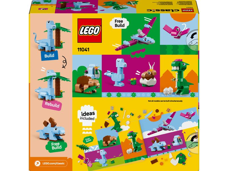 LEGO® Classic Kreative Dinosaurier 11041 Vielseitiges Konstruktionsspielzeug zur Förderung der Kreativität und Fantasie