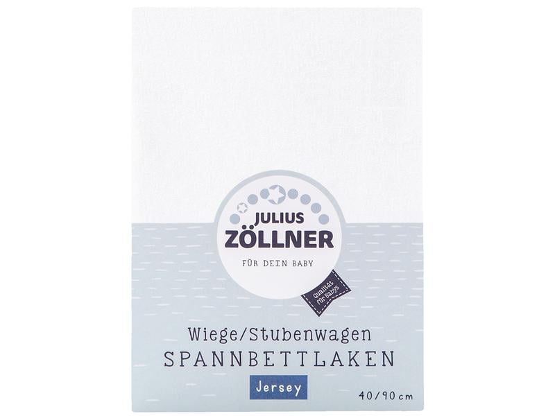 Julius Zöllner Fix-Leintuch Jersey Weiss 90 x 40 cm Spannbetttuch Jersey